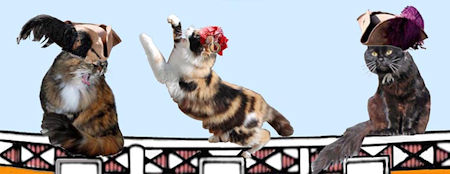 Grendel, Tejitu and Tilahun in pirate garb