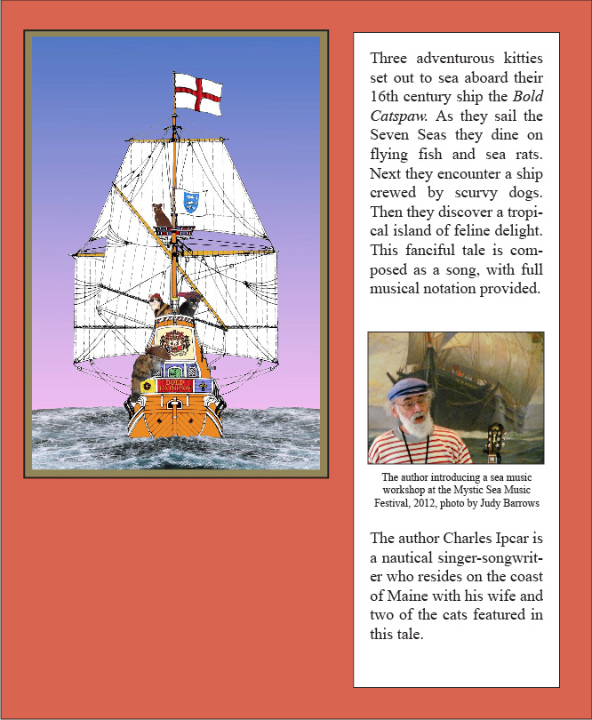 back cover of "Three Kitties Set Out to Sea"